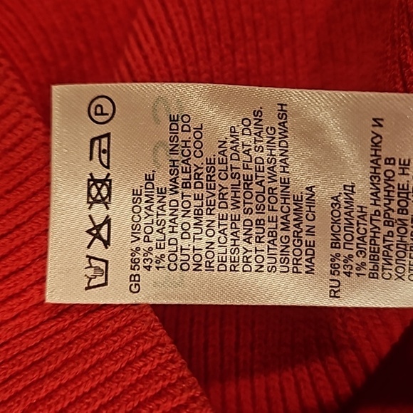 💕REISS💕 Dakota Sweetheart Neck Knitted Bodycon Dress ~ Pink Medium M - Picture 16 of 16